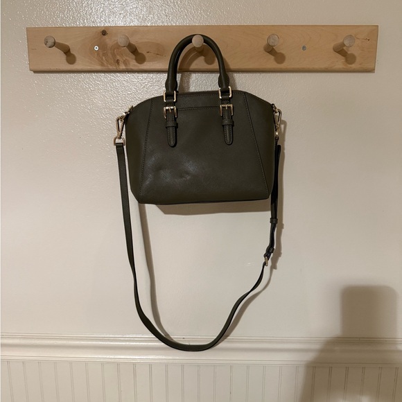 Michael Kors Olive Green Handbag with Gold Accents - Picture 2 of 2